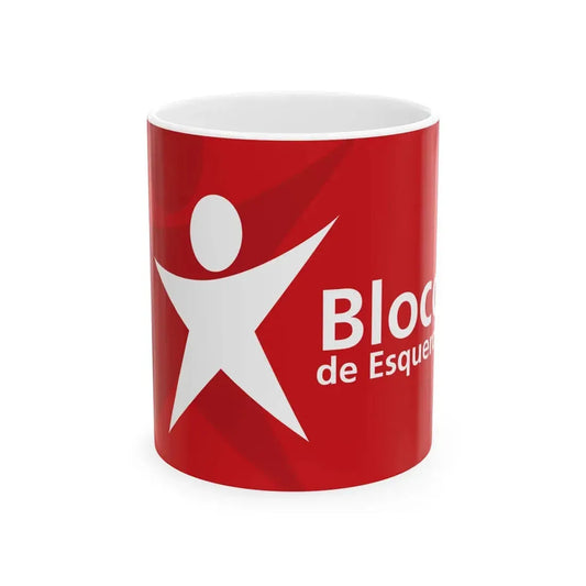 Flag of the Left Bloc (Portugal) White Coffee Mug 11oz - Go Mug Yourself