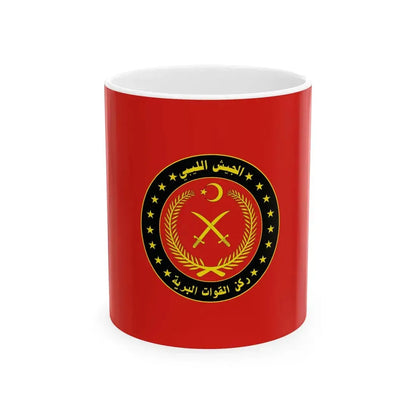 Flag of the Libyan Ground Forces (Libya) White Coffee Mug 11oz - Go Mug Yourself