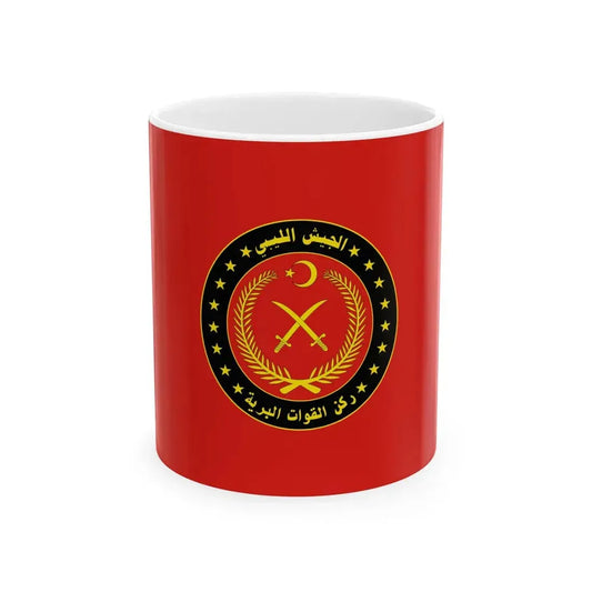 Flag of the Libyan Ground Forces (Libya) White Coffee Mug 11oz - Go Mug Yourself