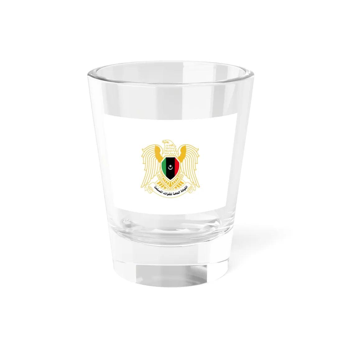 Flag of The Libyan National Army Variant (Libya) Shot Glass 1.5oz 1.5oz - Go Mug Yourself
