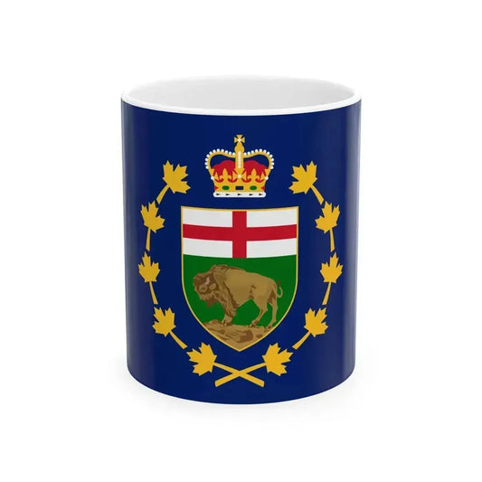 Flag of the Lieutenant-Governor of Manitoba (Canada) White Coffee Mug 11oz - Go Mug Yourself