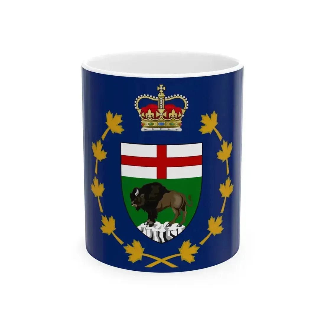 Flag of the Lieutenant Governor of Manitoba (Canada) White Coffee Mug 11oz - Go Mug Yourself