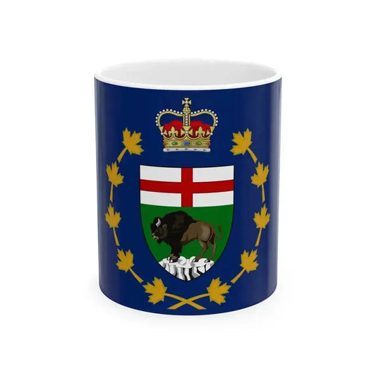 Flag of the Lieutenant Governor of Manitoba (Canada) White Coffee Mug 11oz - Go Mug Yourself