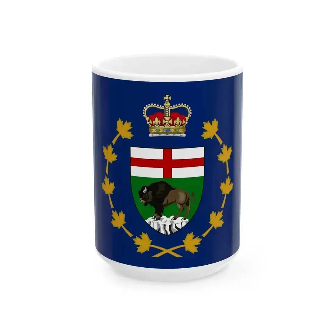 Flag of the Lieutenant Governor of Manitoba (Canada) White Coffee Mug 15oz - Go Mug Yourself