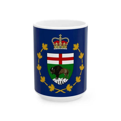Flag of the Lieutenant Governor of Manitoba (Canada) White Coffee Mug 15oz - Go Mug Yourself