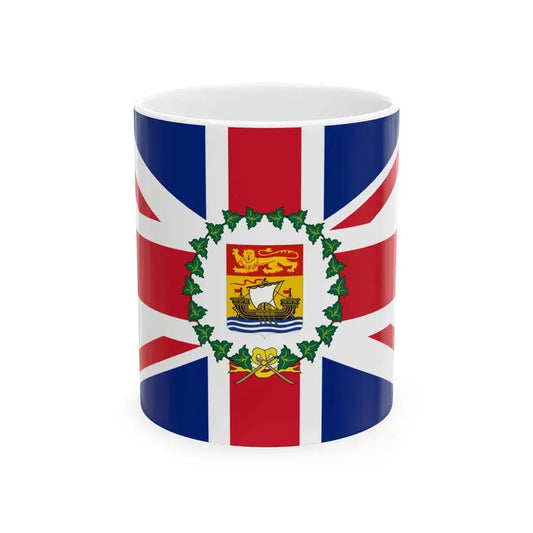 Flag of the Lieutenant-Governor of New Brunswick 1870-1982 (Canada) White Coffee Mug 11oz - Go Mug Yourself
