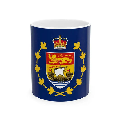 Flag of the Lieutenant-Governor of New Brunswick (Canada) White Coffee Mug 11oz - Go Mug Yourself