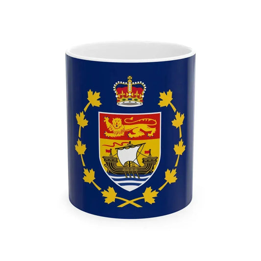 Flag of the Lieutenant-Governor of New Brunswick (Canada) White Coffee Mug 11oz - Go Mug Yourself
