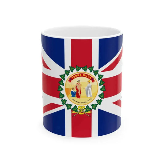 Flag of the Lieutenant-Governor of Newfoundland 1975-1987 (Canada) White Coffee Mug 11oz - Go Mug Yourself