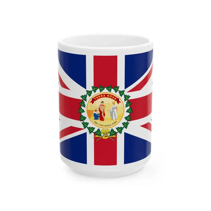 Flag of the Lieutenant-Governor of Newfoundland 1975-1987 (Canada) White Coffee Mug 15oz - Go Mug Yourself
