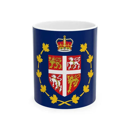 Flag of the Lieutenant-Governor of Newfoundland and Labrador (Canada) White Coffee Mug 11oz - Go Mug Yourself