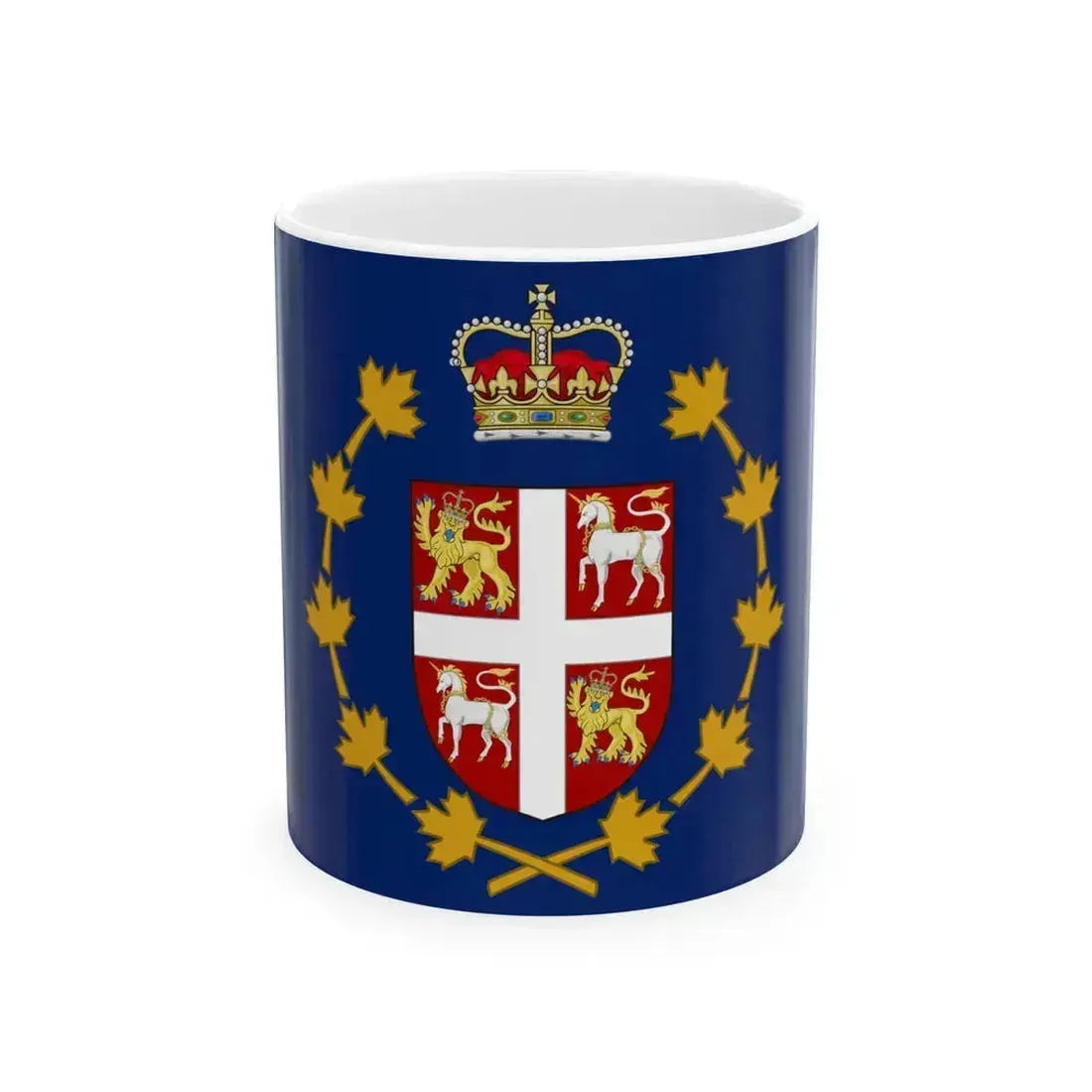 Flag of the Lieutenant Governor of Newfoundland and Labrador (Canada) White Coffee Mug 11oz - Go Mug Yourself