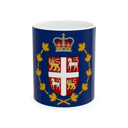 Flag of the Lieutenant Governor of Newfoundland and Labrador (Canada) White Coffee Mug 11oz - Go Mug Yourself