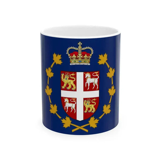 Flag of the Lieutenant Governor of Newfoundland and Labrador (Canada) White Coffee Mug 11oz - Go Mug Yourself