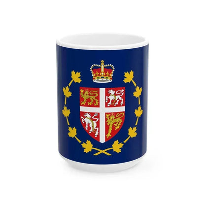 Flag of the Lieutenant-Governor of Newfoundland and Labrador (Canada) White Coffee Mug 15oz - Go Mug Yourself
