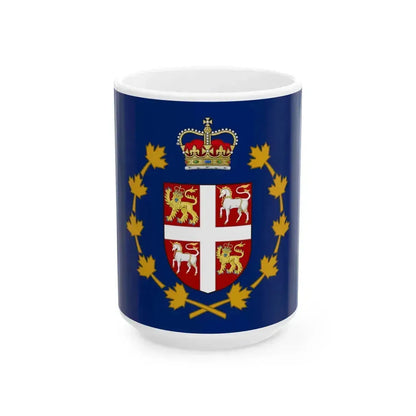 Flag of the Lieutenant Governor of Newfoundland and Labrador (Canada) White Coffee Mug 15oz - Go Mug Yourself