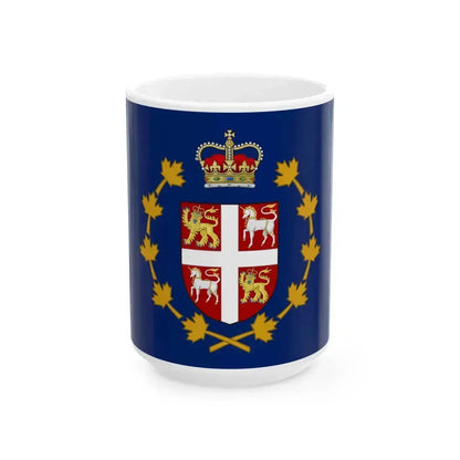 Flag of the Lieutenant Governor of Newfoundland and Labrador (Canada) White Coffee Mug 15oz - Go Mug Yourself