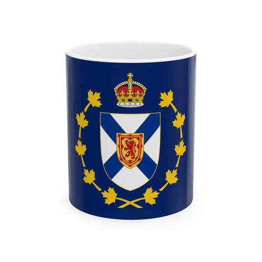 Flag of the Lieutenant-Governor of Nova Scotia (Canada) White Coffee Mug 11oz - Go Mug Yourself