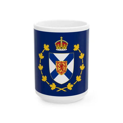 Flag of the Lieutenant-Governor of Nova Scotia (Canada) White Coffee Mug 15oz - Go Mug Yourself
