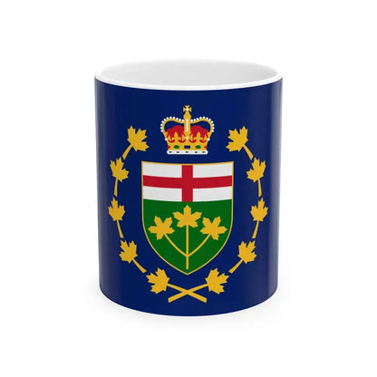 Flag of the Lieutenant-Governor of Ontario (Canada) White Coffee Mug 11oz - Go Mug Yourself