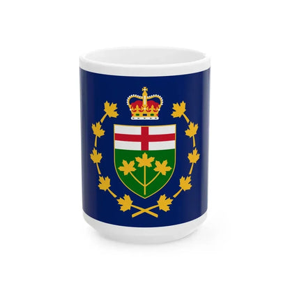 Flag of the Lieutenant-Governor of Ontario (Canada) White Coffee Mug 15oz - Go Mug Yourself