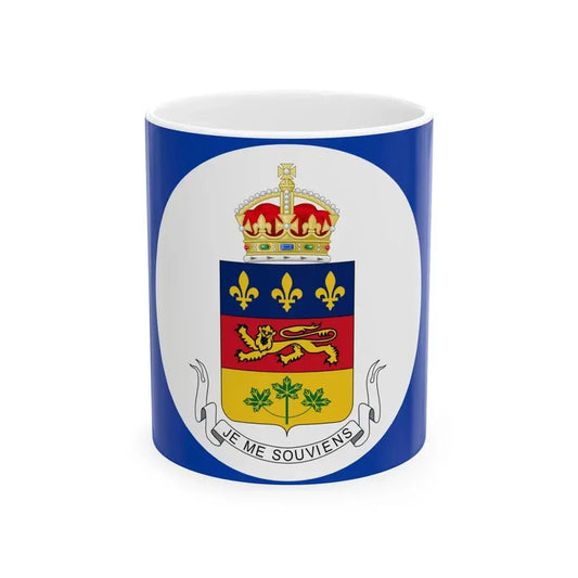 Flag of the Lieutenant-Governor of Quebec (Canada) White Coffee Mug 11oz - Go Mug Yourself