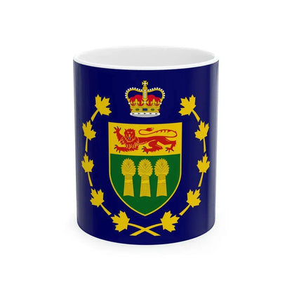 Flag of the Lieutenant-Governor of Saskatchewan (Canada) White Coffee Mug 11oz - Go Mug Yourself