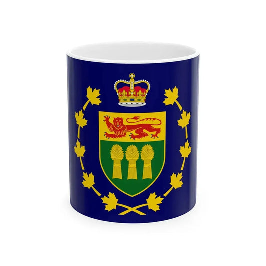 Flag of the Lieutenant-Governor of Saskatchewan (Canada) White Coffee Mug 11oz - Go Mug Yourself