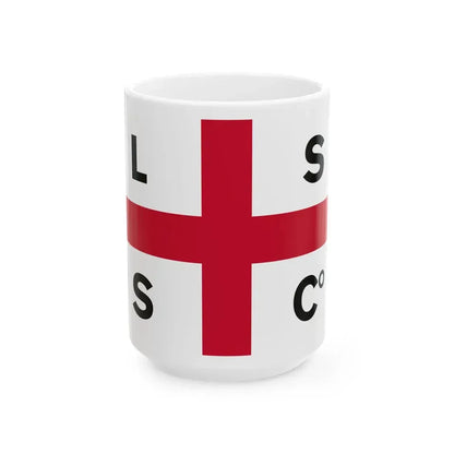 Flag of the Limerick Steamship Company (Ireland) White Coffee Mug 15oz - Go Mug Yourself