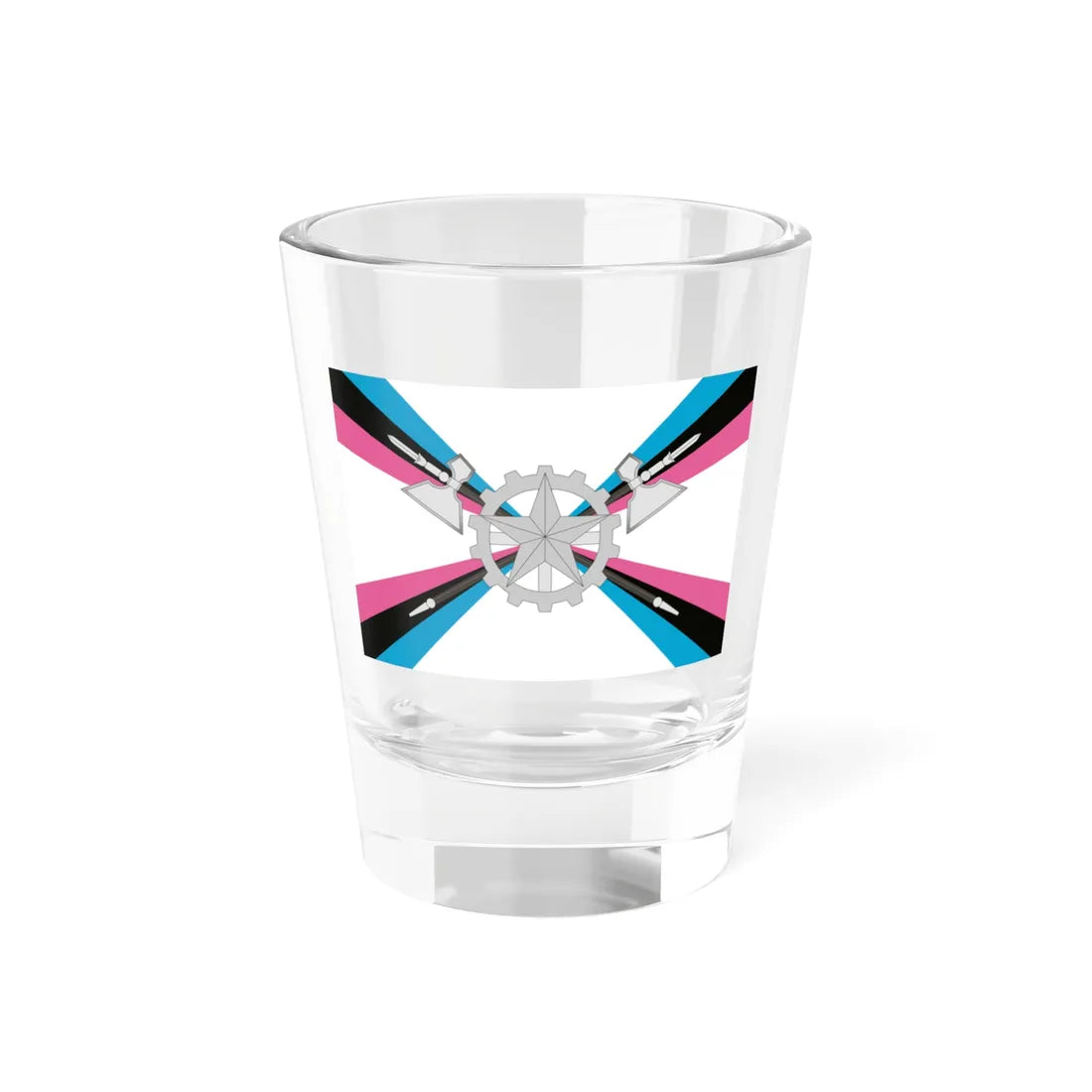 Flag of the Logistical Support of the Russian Armed Forces (Russia) Shot Glass 1.5oz 1.5oz - Go Mug Yourself