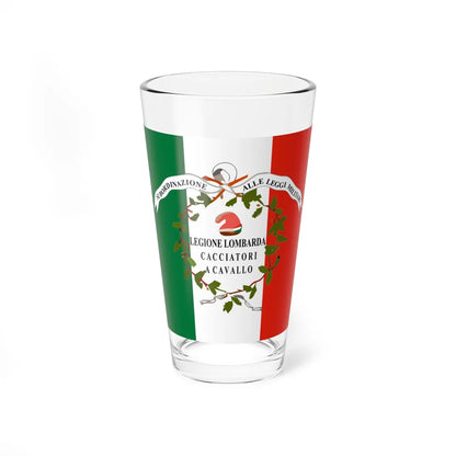 Flag of the Lombard Legion (Italy) Pint Glass 16oz 16oz - Go Mug Yourself