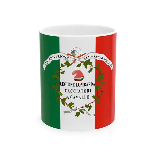Flag of the Lombard Legion (Italy) White Coffee Mug 11oz - Go Mug Yourself