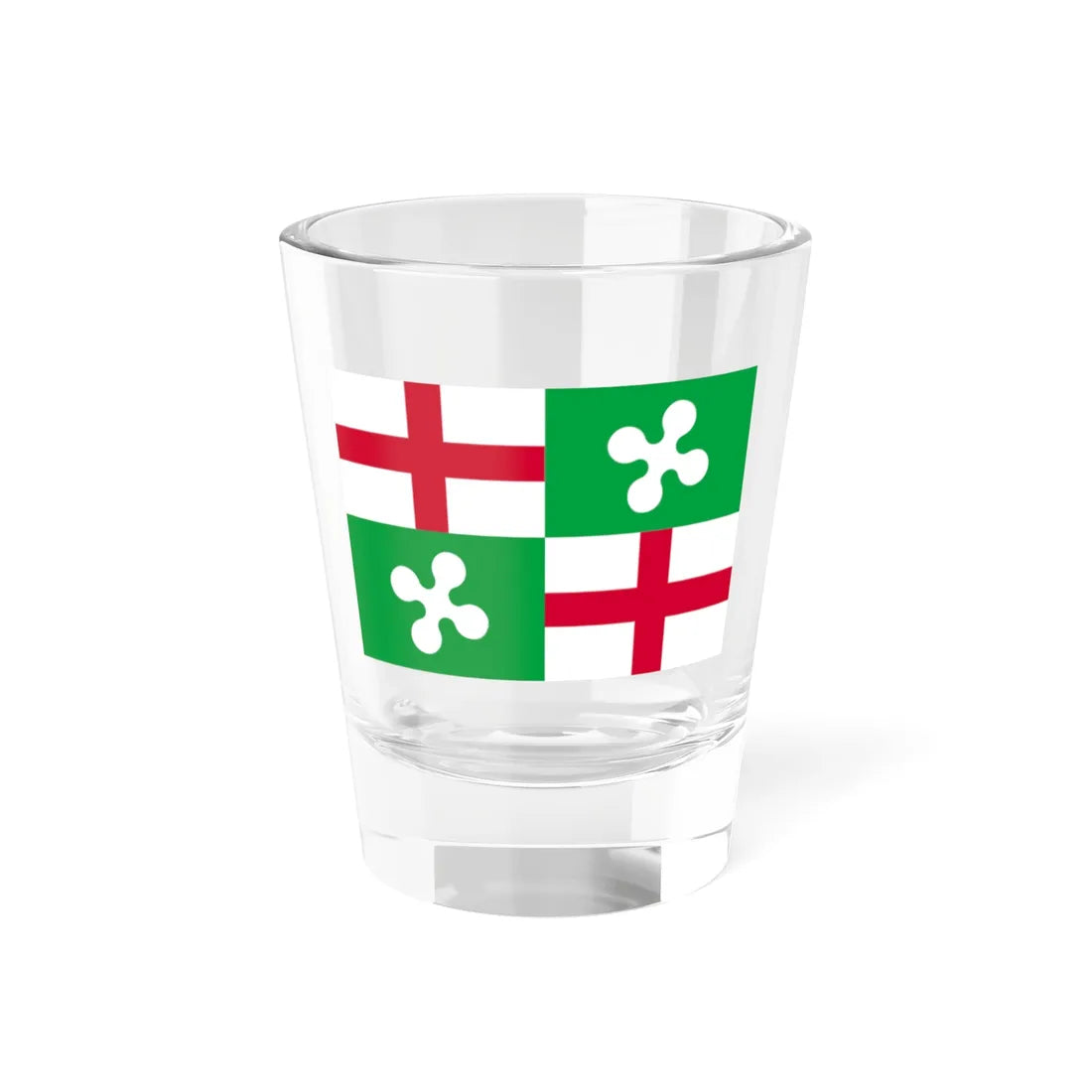 Flag of the Lombards (Italy) Shot Glass 1.5oz 1.5oz - Go Mug Yourself