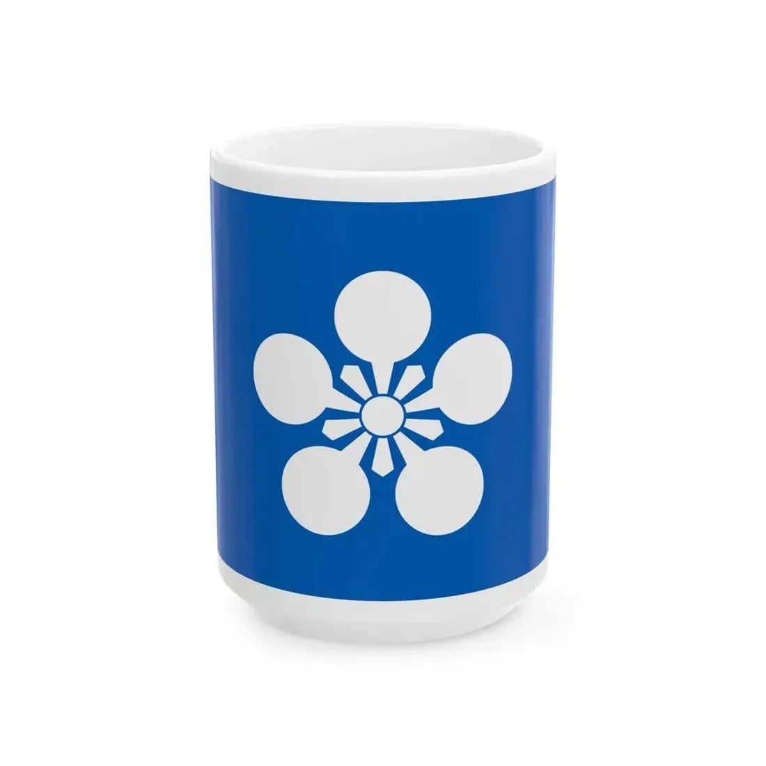 Flag of the Maeda Lords of Kanazawa in Kaga Province A (Japan) White Coffee Mug 15oz - Go Mug Yourself