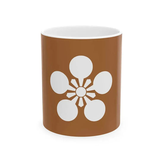Flag of the Maeda Lords of Kanazawa in Kaga Province B (Japan) White Coffee Mug 11oz - Go Mug Yourself