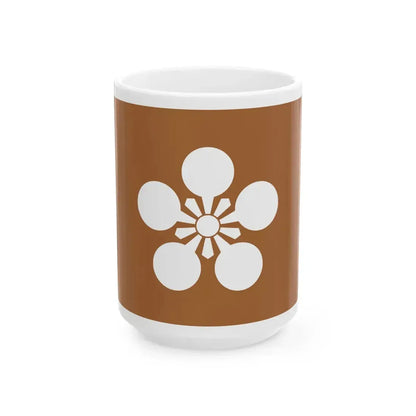 Flag of the Maeda Lords of Kanazawa in Kaga Province B (Japan) White Coffee Mug 15oz - Go Mug Yourself