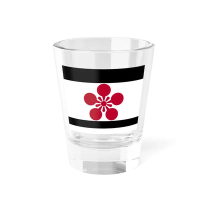 Flag of the Maeda Lords of Kanazawa in Kaga Province C (Japan) Shot Glass 1.5oz 1.5oz - Go Mug Yourself