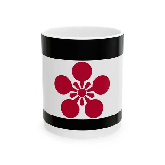 Flag of the Maeda Lords of Kanazawa in Kaga Province C (Japan) White Coffee Mug 11oz - Go Mug Yourself