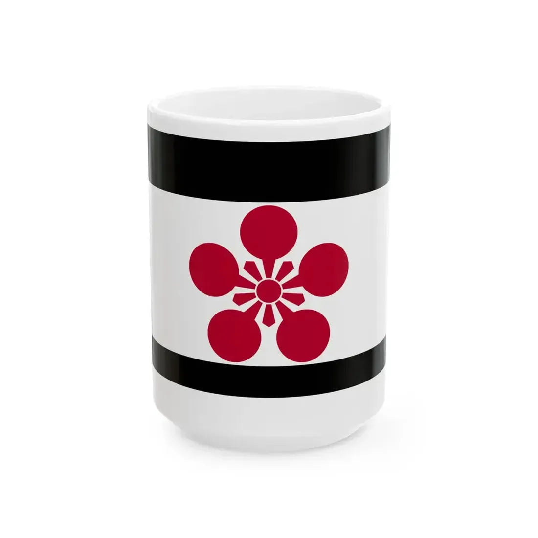 Flag of the Maeda Lords of Kanazawa in Kaga Province C (Japan) White Coffee Mug 15oz - Go Mug Yourself