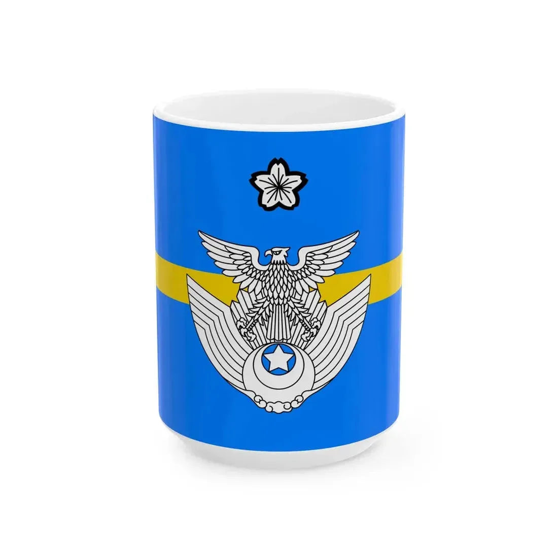 Flag of the Major of the Air Self Defense Force Japan (Japan) White Coffee Mug 15oz - Go Mug Yourself
