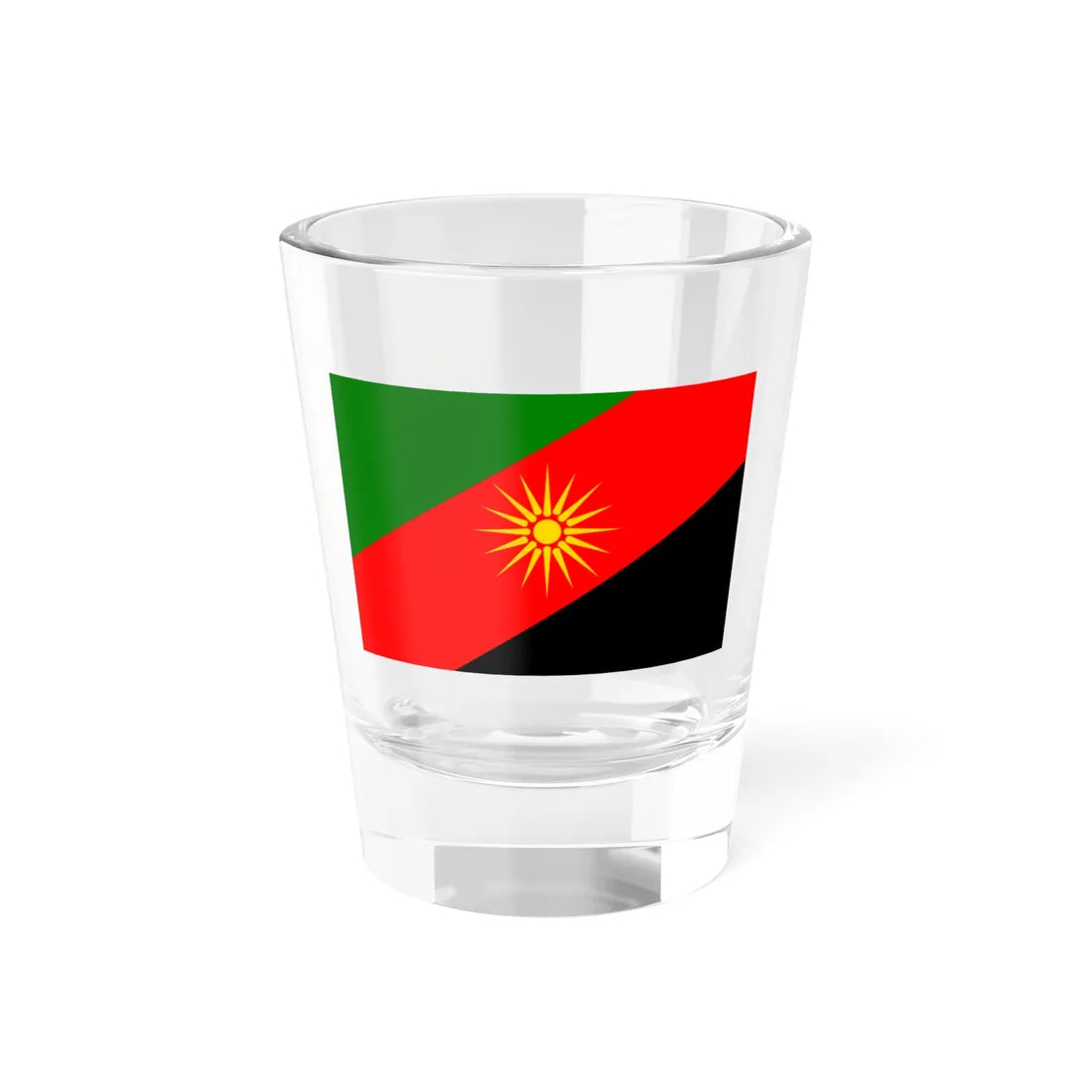 Flag of the Makedonska Kamenica Municipality North Macedonia (North Macedonia) Shot Glass 1.5oz 1.5oz - Go Mug Yourself