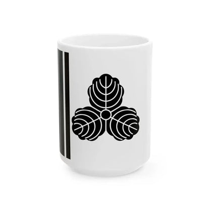 Flag of the Makino Lords of Nagaoka in Echigo Province C (Japan) White Coffee Mug 15oz - Go Mug Yourself
