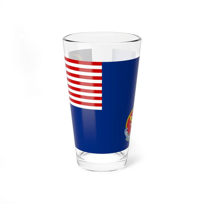 Flag of the Malaysian Maritime Enforcement Agency (Malaysia) Pint Glass 16oz 16oz - Go Mug Yourself