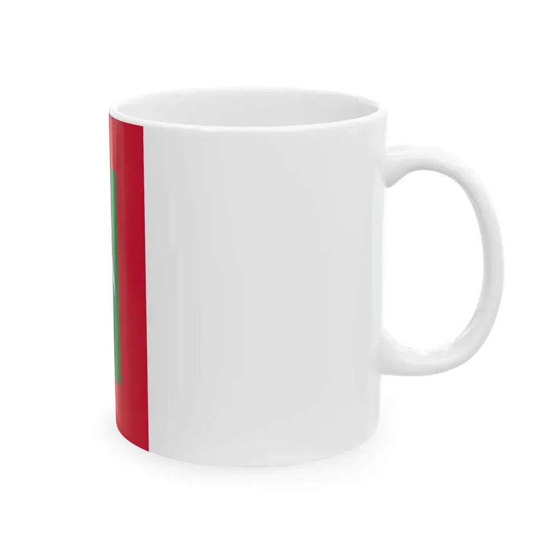 Flag of the Maldives vertical (Maldives) White Coffee Mug - Go Mug Yourself