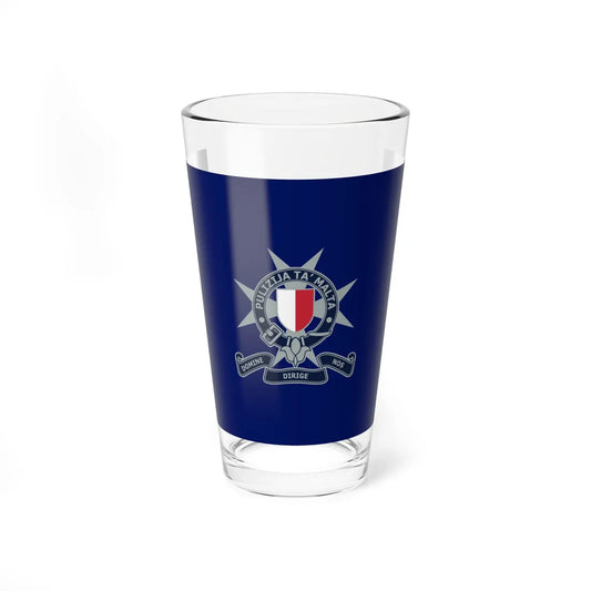 Flag of the Malta Police Force (Malta) Pint Glass 16oz 16oz - Go Mug Yourself