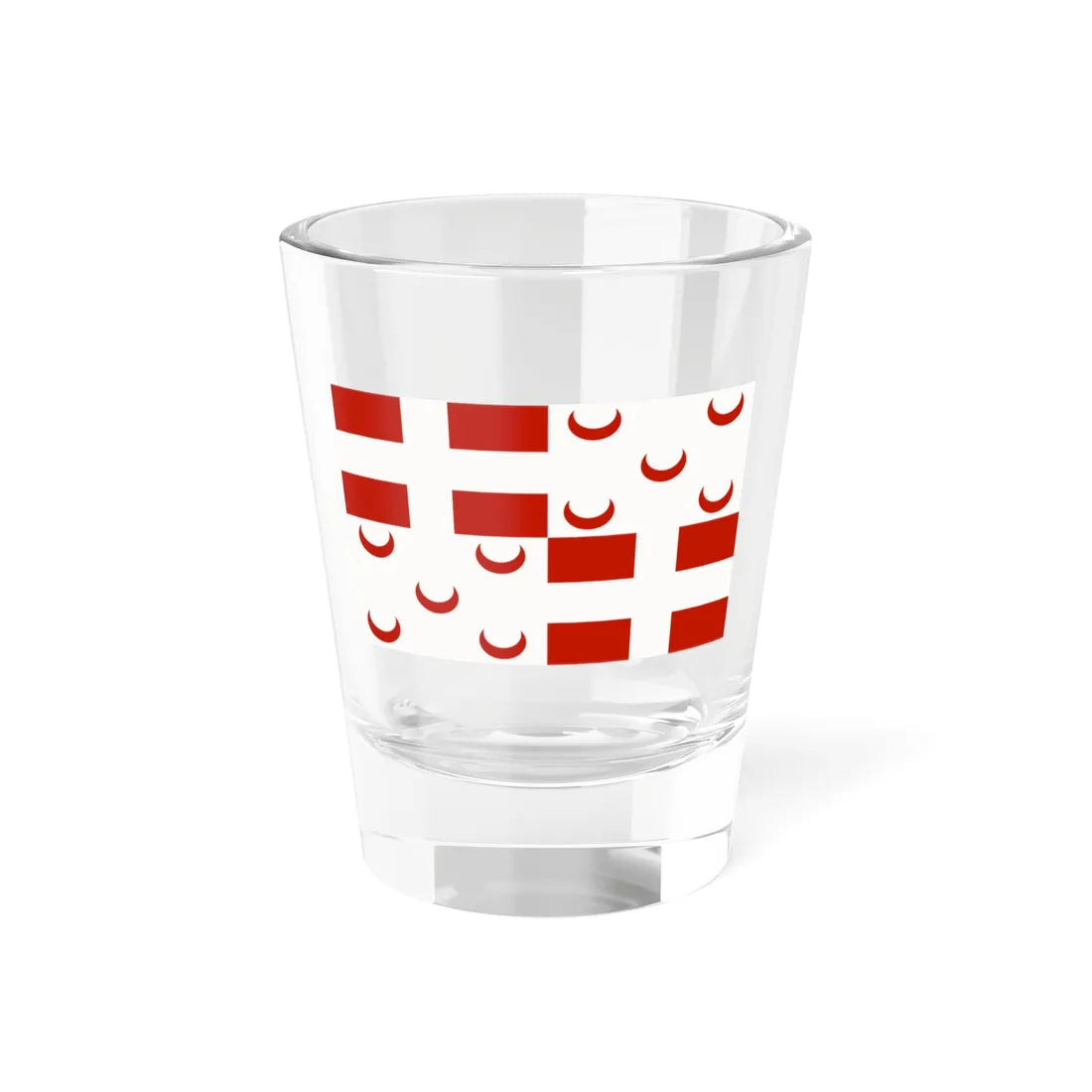 Flag of the Maltese corsairs (Malta) Shot Glass 1.5oz 1.5oz - Go Mug Yourself