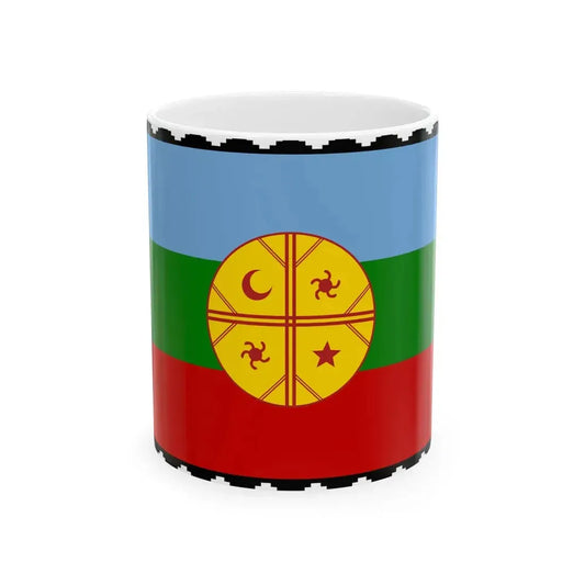 Flag of the Mapuches 1992 (Argentina) White Coffee Mug 11oz - Go Mug Yourself
