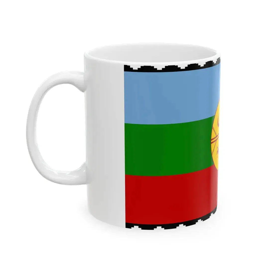 Flag of the Mapuches 1992 (Argentina) White Coffee Mug - Go Mug Yourself