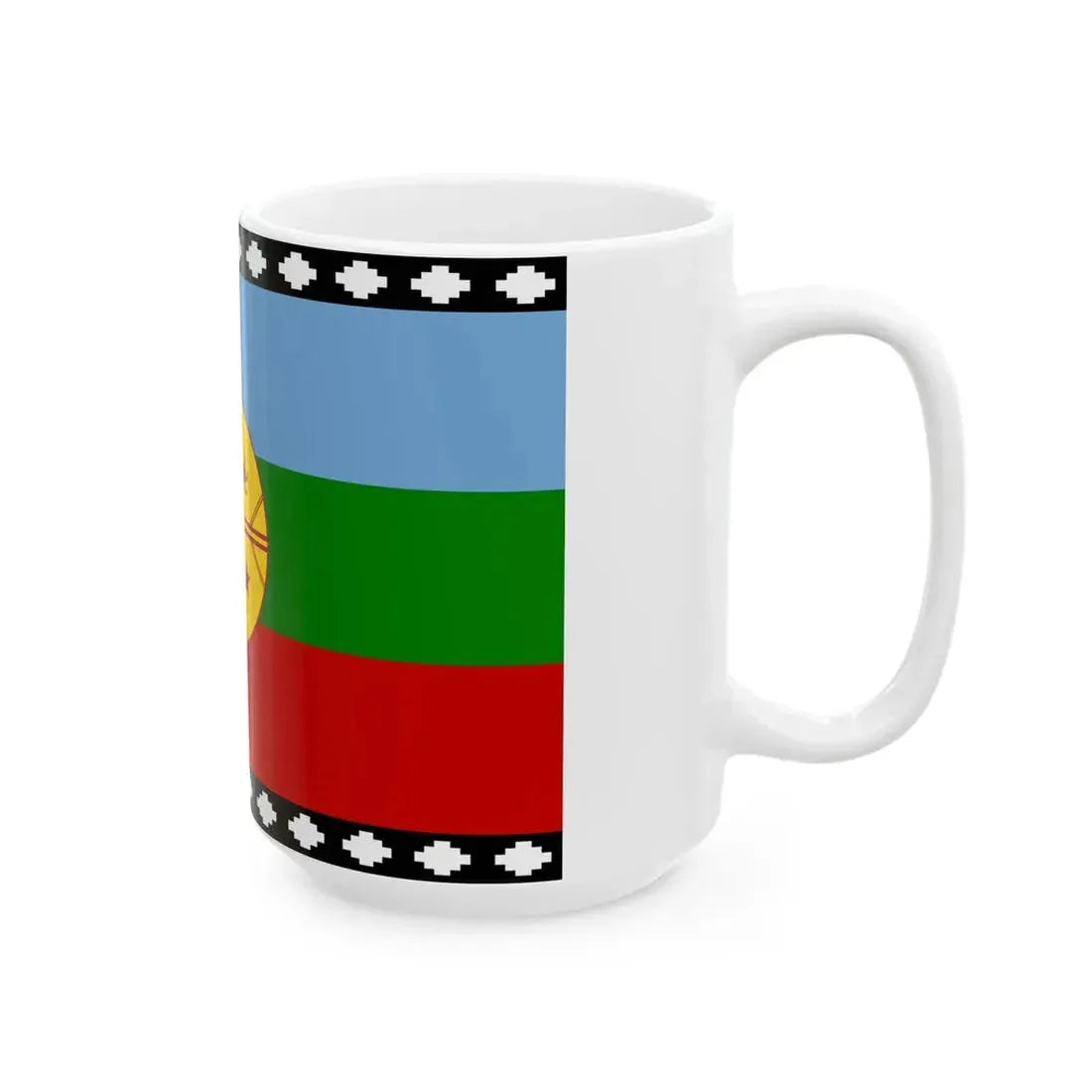 Flag of the Mapuches 1992 (Argentina) White Coffee Mug - Go Mug Yourself