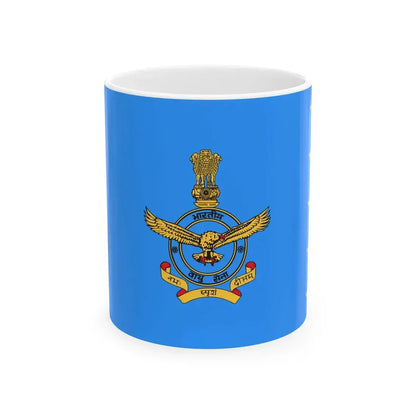 Flag of the Marshal of the Air Force India (India) White Coffee Mug 11oz - Go Mug Yourself